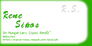 rene sipos business card